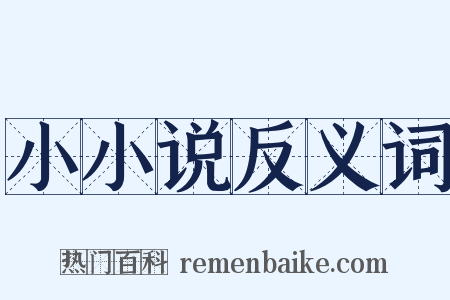 小小说反义词是什么意思的图片